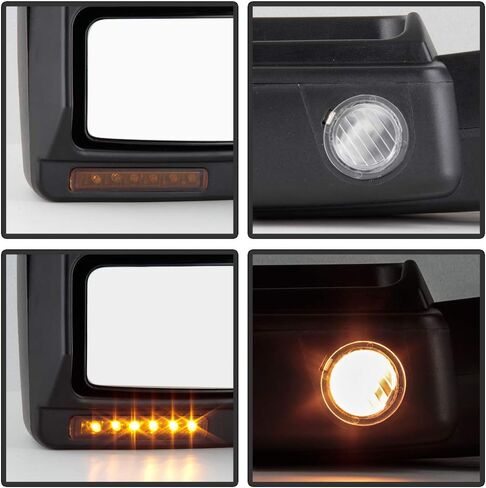 ACANII - For 2007-2014 Ford F150 Pickup w/Power Heat LED Signal Puddle Lamp Telescoping Towing Side Mirrors Left+Right in Saudi Arabia