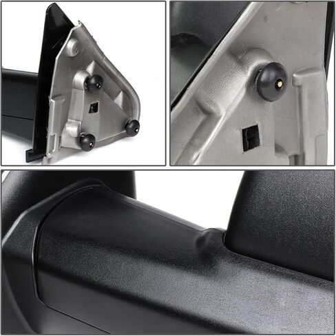 Auto Dynasty Pair Black Manual Adjustment w/Puddle Light Flip Up Rear View Side Tow Towing Mirrors Compatible with Dodge Ram 02-09 in Saudi Arabia