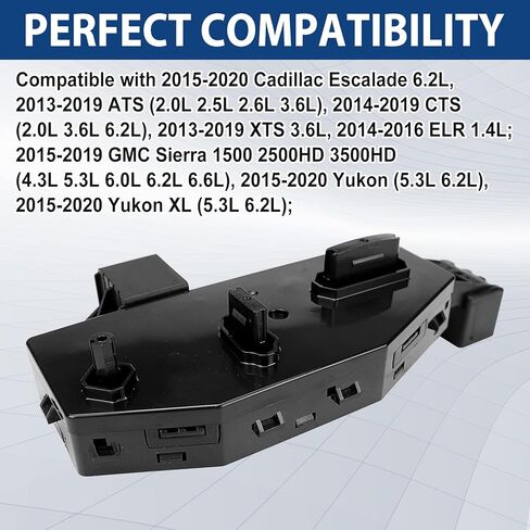 23247095 Driver-Side Power Seat Switch - Compatible with Cadillac Escalade ATS CTS XTS ELR, GMC Sierra Yukon, Chevy Silverado Suburban Tahoe Corvette Impala, Lacrosse, Replace 20914736 in Saudi Arabia