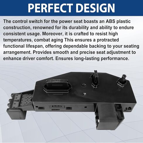 23247095 Driver-Side Power Seat Switch - Compatible with Cadillac Escalade ATS CTS XTS ELR, GMC Sierra Yukon, Chevy Silverado Suburban Tahoe Corvette Impala, Lacrosse, Replace 20914736 in Saudi Arabia
