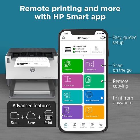 HP Laserjet-Tank 2504dw Wireless Black & White Monochrome Printer Prefilled with Up to 2 Years of Original HP-Toner (2R7F4A) (Renewed) in Saudi Arabia