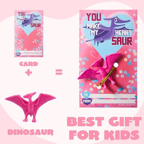JOYIN 28Pack Valentines Day Gifts Cards with Zoo Animals Figures for Kids, Valentine Party Favors for Classroom Exchange, Valentine's Greeting Cards School Game Prize Toys in Saudi Arabia