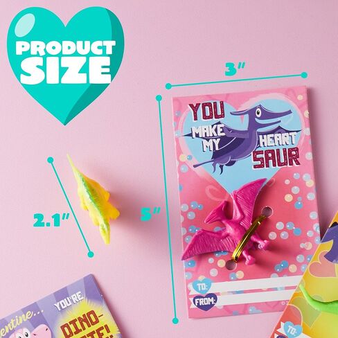 JOYIN 28Pack Valentines Day Gifts Cards with Zoo Animals Figures for Kids, Valentine Party Favors for Classroom Exchange, Valentine's Greeting Cards School Game Prize Toys in Saudi Arabia