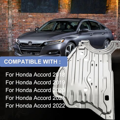 درع حماية لرذاذ المحرك مناسب لسيارة Honda Accord 2018 2019 2020 2021 2022 غطاء درع المحرك غطاء محرك الألومنيوم استبدال 74116-TVA-A00 74116TVAA00 in Kuwait