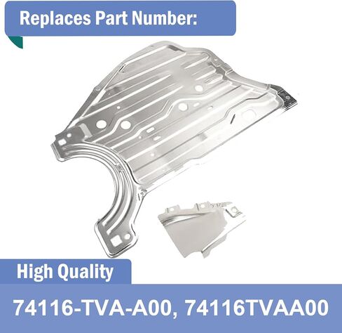 درع حماية لرذاذ المحرك مناسب لسيارة Honda Accord 2018 2019 2020 2021 2022 غطاء درع المحرك غطاء محرك الألومنيوم استبدال 74116-TVA-A00 74116TVAA00 in Kuwait