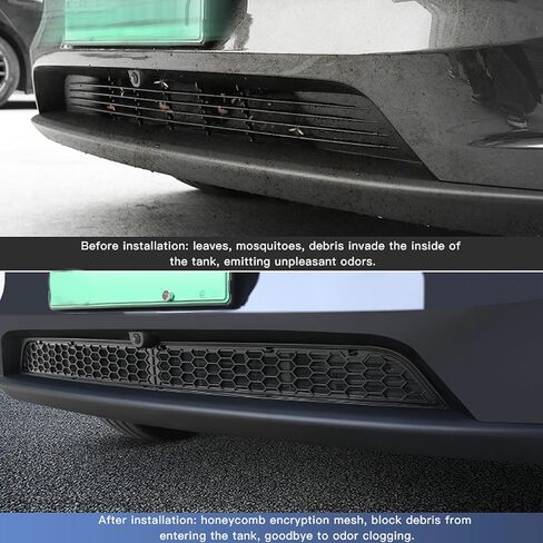 إدراج شبكة مصبغة لطراز Tesla Y Juniper 2025 2026، واقي غطاء فتحة تهوية أمامية قابل للفصل مع استبدال حماية الحشرات لملحقات الطراز Y Juniper in Saudi Arabia