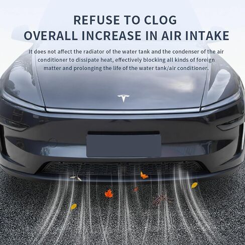 إدراج شبكة مصبغة لطراز Tesla Y Juniper 2025 2026، واقي غطاء فتحة تهوية أمامية قابل للفصل مع استبدال حماية الحشرات لملحقات الطراز Y Juniper in Saudi Arabia