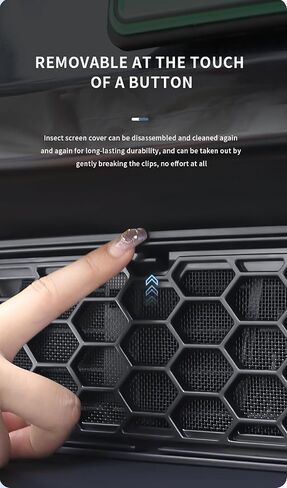 إدراج شبكة مصبغة لطراز Tesla Y Juniper 2025 2026، واقي غطاء فتحة تهوية أمامية قابل للفصل مع استبدال حماية الحشرات لملحقات الطراز Y Juniper in Saudi Arabia