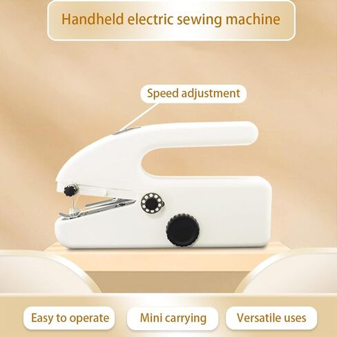 Handheld Sewing Machine for Beginners, Portable Mini Sewing Machine with Two Speed Modes, Simple and Easy to Operate, Quick Sewing Speed, Suitable for Clothing, Fabrics and Fast Home Maintenance in Saudi Arabia