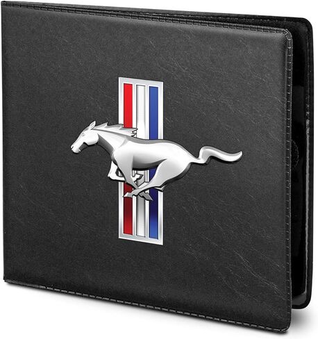 iPick Image for Ford Mustang Tri-Bar Car Auto Insurance Registration PU Leather Document Wallet in Saudi Arabia
