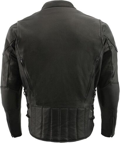 Milwaukee Leather Men's Leather Sporty Scooter Crossover Biker Jacket - LKM1725 in Saudi Arabia