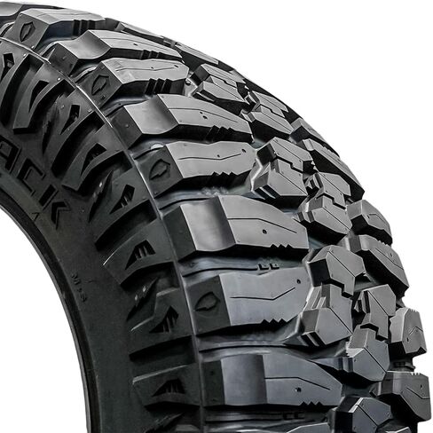 Royal Black Terra Force MT M/T Mud Off-Road Light Truck Radial Tire-35X12.50R17LT 35X12.50X17 35X12.50-17 125Q نطاق التحميل E LRE 10 طبقات BSW جدار جانبي أسود in Kuwait