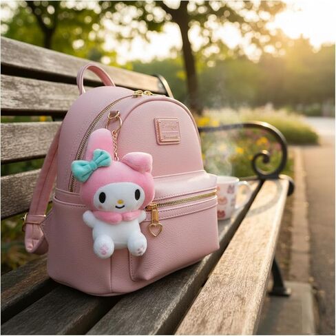 PRIMING WATER Hello Kitty Friends شخصية قطيفة على شكل حقيبة بمشبك على شكل سلسلة مفاتيح على الظهر in Saudi Arabia