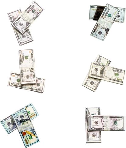 550PCS Miniature Scene Model 100 Dollar Bills for Dollhouse 1:12 Dollar Bills for Dollhouse Accessories in Saudi Arabia
