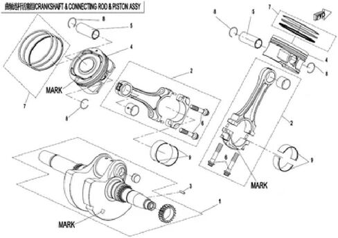 Crankshaft Assembly fits CF Moto Zforce Uforce 1000 (2018-2020) in Saudi Arabia