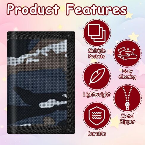 3 Packs Kids Wallet Bulk, Mini Trifold Coin Purse Cartoon Wallet, RFID Blocking Wallet, Front Pocket Wallet with Zipper for Kids, Canvas Outdoor Sports Wallets with Magic Sticker - Cars in Saudi Arabia