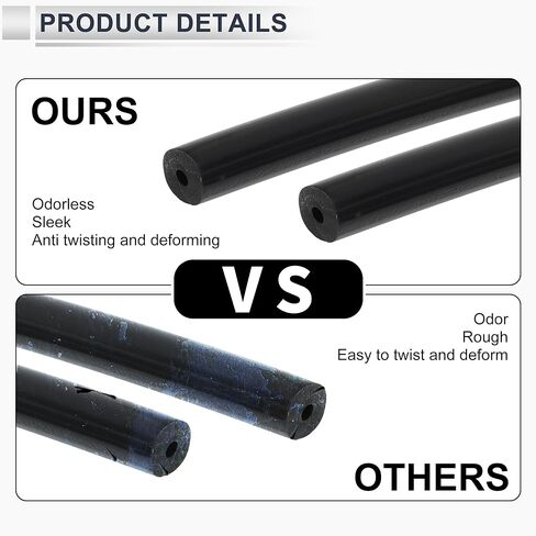 1 Pcs Universal Silicone Vacuum Tubing Hose High Temperature 6.6FT 1/16" 2mm ID 3mm Thickness Automotive Vacuum Line 130PSI Max Pressure Black Silicone in Saudi Arabia