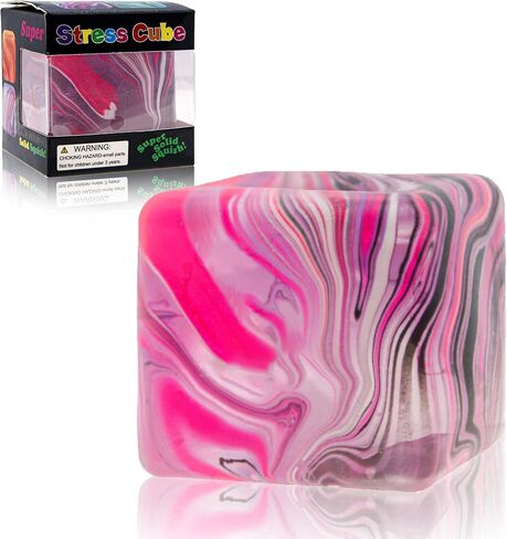 Squishy Stress Cube, Stress Ball for Kids Adults Squishies Stress Relief, Fidget Cube Sugar Ball, Sensory Toy for Kids with Autism, Fidgets for Birthday, Christmas, Office, Stocking Stuffer Gift in Saudi Arabia