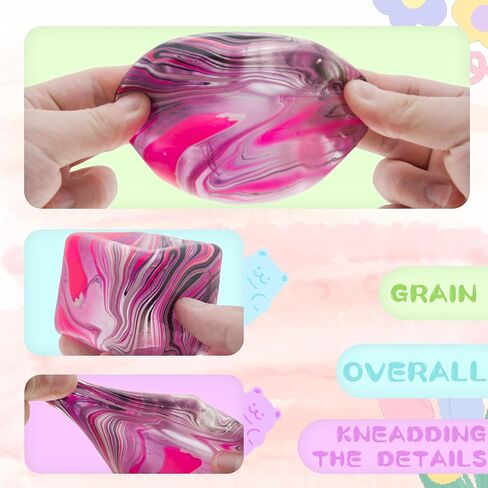 Squishy Stress Cube, Stress Ball for Kids Adults Squishies Stress Relief, Fidget Cube Sugar Ball, Sensory Toy for Kids with Autism, Fidgets for Birthday, Christmas, Office, Stocking Stuffer Gift in Saudi Arabia