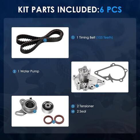 ECCPP Timing Belt Water Pump Kit Fit for1996-2011 for HYUNDAI Accent Kia Rio DOHC G4ED in Saudi Arabia
