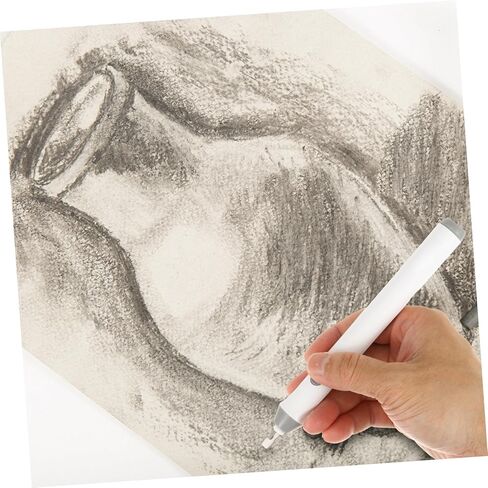 Gadpiparty Electric Eraser Lightweight Portable Auto Rotate Art Eraser for School Supplies and Drawing Correction Without Battery White in Saudi Arabia