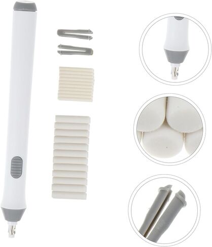 Gadpiparty Electric Eraser Lightweight Portable Auto Rotate Art Eraser for School Supplies and Drawing Correction Without Battery White in Saudi Arabia