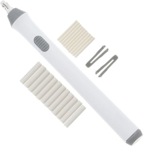 Veemoon Electric Eraser Pencil Drawing Tool Auto Rotate Eraser for Artists Students Drafting Sketching Crafts White Without Battery in Saudi Arabia