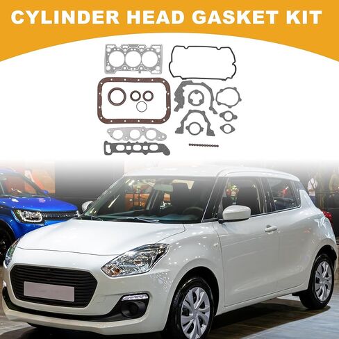 مجموعة حشيات رأس الأسطوانة رقم 1114181401 مجموعة حشيات صمام المحرك لمحرك سوزوكي. F6A مطاط، معدن أسود in Kuwait