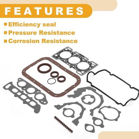 مجموعة حشيات رأس الأسطوانة رقم 1114181401 مجموعة حشيات صمام المحرك لمحرك سوزوكي. F6A مطاط، معدن أسود in Kuwait