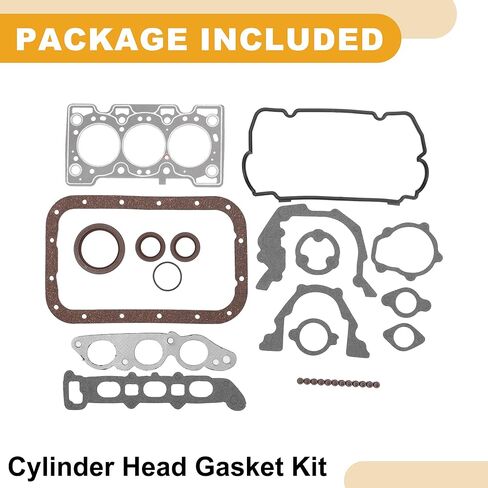 مجموعة حشيات رأس الأسطوانة رقم 1114181401 مجموعة حشيات صمام المحرك لمحرك سوزوكي. F6A مطاط، معدن أسود in Kuwait