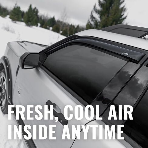 غطاء فتحة التهوية التلقائي [AVS] حاجب التهوية داخل القناة / واقيات المطر | يناسب 2004 - 2008 Ford F-150 SuperCrew، 2006 - 2008 Lincoln Mark LT Crew Cab - دخاني، 4 قطع. | 194443 in Kuwait