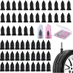 60 Pcs Tire Repair Screws, Tire Repair Rubber Nail, Screw in Tire Plugs,Quick Tool Tire Plugs, Self-Service Tire Repair Rubber Nail Kit for Patching Punctures in Vacuum Tires of Cars, Motorcycles in Saudi Arabia