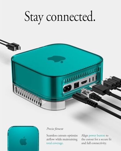 Spigen LD202 Designed for Mac Studio M2 Max, M2 Ultra, M1 Max, M1 Ultra Desktop Stand Mount with Built in Air Filter - Crystal Clear in Kuwait