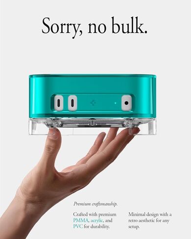 Spigen LD202 Designed for Mac Studio M2 Max, M2 Ultra, M1 Max, M1 Ultra Desktop Stand Mount with Built in Air Filter - Crystal Clear in Kuwait