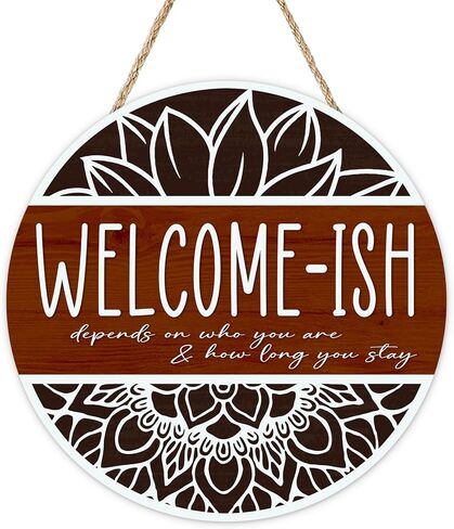 Welcome Spring Summer Ladybug Front Door Sign, Daisy Flower Red Black Wood Door Hanger Outdoor Outside Porch Decor, Polka Dot Stripes Seasonal Wooden Wreath Indoor Wall Hanging Decoration in Kuwait