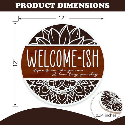 Welcome Spring Summer Ladybug Front Door Sign, Daisy Flower Red Black Wood Door Hanger Outdoor Outside Porch Decor, Polka Dot Stripes Seasonal Wooden Wreath Indoor Wall Hanging Decoration in Kuwait