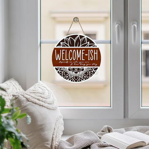 Welcome Spring Summer Ladybug Front Door Sign, Daisy Flower Red Black Wood Door Hanger Outdoor Outside Porch Decor, Polka Dot Stripes Seasonal Wooden Wreath Indoor Wall Hanging Decoration in Kuwait