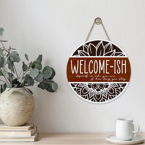 Welcome Spring Summer Ladybug Front Door Sign, Daisy Flower Red Black Wood Door Hanger Outdoor Outside Porch Decor, Polka Dot Stripes Seasonal Wooden Wreath Indoor Wall Hanging Decoration in Kuwait