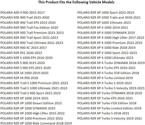 TUSK Plug and Play UTV Signal & Horn Kit with Button Lights Compatible with Polaris RZR XP/XP4 1000 2014-2023/RZR 900 Trail 2015-2025/RZR XP/XP4 Turbo 2016-2021 in Saudi Arabia