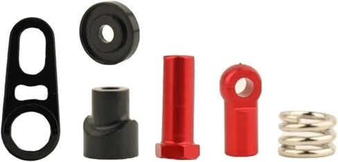 متوافق مع محوري لـ SCX6 1/6 RC ترقية أجزاء السيارة الزاحفة ملحقات معدنية 2-Speed ​​Servo Saver Set AXI252025 لقطع غيار ترقية RC السوداء in Kuwait