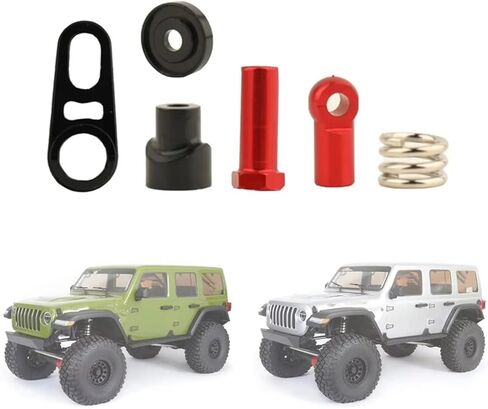 متوافق مع محوري لـ SCX6 1/6 RC ترقية أجزاء السيارة الزاحفة ملحقات معدنية 2-Speed ​​Servo Saver Set AXI252025 لقطع غيار ترقية RC السوداء in Kuwait