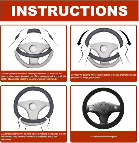 Heated Steering Wheel Cover, 2025 New Car Steering Wheel Warmer, Hand Warming Steering Wheel Protector Fits Wheels 14.5-15.5 Inches for Car Truck Van SUV in Saudi Arabia