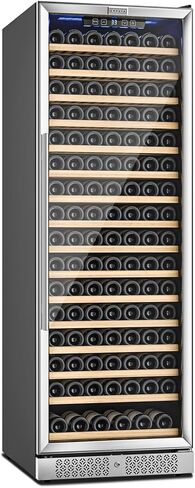 ثلاجة النبيذ والمشروبات من إمبافا، منطقة مزدوجة 24 بوصة، ثلاجة مدمجة أو ثلاجة قائمة بذاتها مع باب زجاجي وإضاءة LED، سعة 96 علبة و33 زجاجة، فضي in Kuwait