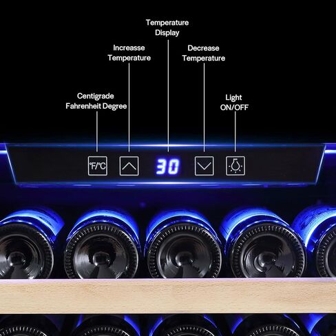 ثلاجة النبيذ والمشروبات من إمبافا، منطقة مزدوجة 24 بوصة، ثلاجة مدمجة أو ثلاجة قائمة بذاتها مع باب زجاجي وإضاءة LED، سعة 96 علبة و33 زجاجة، فضي in Kuwait
