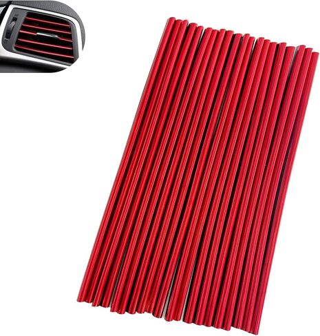 20 PCS Car Vent Outlet Trim Strip, Straight Air Vent Outlet Trim Decoration, Chrome PVC Car Interior Decorative Strips, Universal for Most Cars Suvs Trucks (Purple) in Saudi Arabia