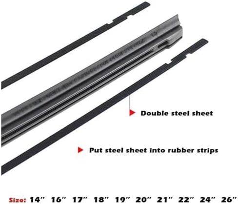 HYFJM Wiper Blades Silicone Charging Strip For Car Wiper 8mm 14" 16" 17" 18" 19" 20" 21" 22" 24" 26" 28" 2 Pieces Car Accessories Wipers(Silicon Refill,28")(28"/Silicon Refill) in Saudi Arabia