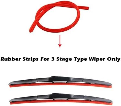 HYFJM Wiper Blades Silicone Charging Strip For Car Wiper 8mm 14" 16" 17" 18" 19" 20" 21" 22" 24" 26" 28" 2 Pieces Car Accessories Wipers(Silicon Refill,28")(28"/Silicon Refill) in Saudi Arabia