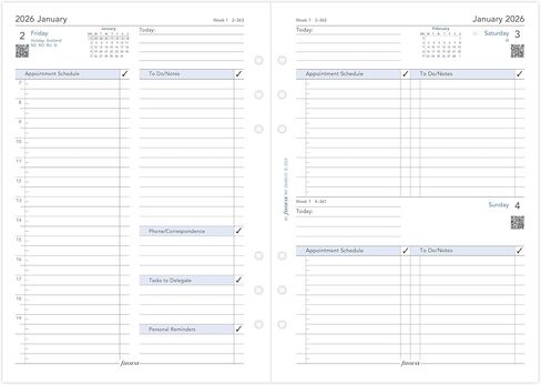 Filofax A5 يوم عمل لكل صفحة مواعيد اللغة الإنجليزية 2026 مذكرات 26-68519 in Saudi Arabia