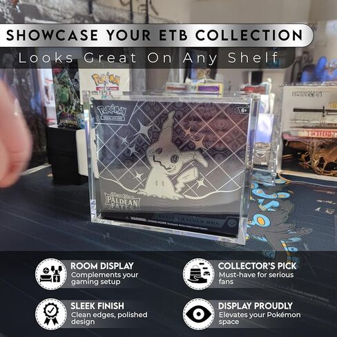 Acrylic Display Case for Elite Trainer Box (ETB), 8mm Sides with UV Protection, 5mm Magnetic Lid, Stackable Storage Box in Saudi Arabia