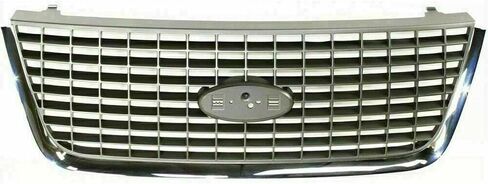 New Grille Chrome Shell/Gray Insert For 2003-2006 Ford Expedition Direct Replacement 2L1Z8200AAA in Saudi Arabia